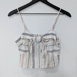 NWOT Express Striped Linen Cropped Cami